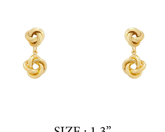 Double Knot 2 Drop 1.3" Earring