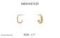 Gold Textured 1" Hoop Earring