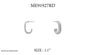 Silver Textured 1" Hoop Earring