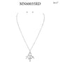 Silver Rhinestone Cross Toggle 16"-18" Necklace