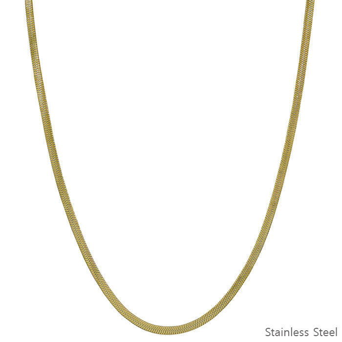 Stainless Steel Gold Snake Chain 6"-18" Necklace