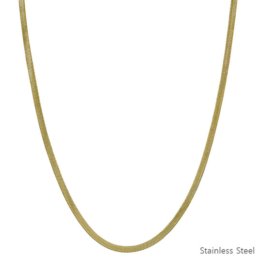 Stainless Steel Gold Snake Chain 6"-18" Necklace