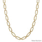 Gold Open Oval Chain 16"-18" Necklace