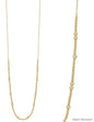 Water Resistant Gold Beaded and Chain 36" Necklace