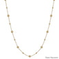 Gold Water Resistant Beaded with Chain  16"-18" Necklace