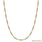 Gold Water Resistant 3mm and 4mm Beaded 16"-18" Necklace