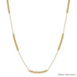 Water Resistant 5 Station 4MM Beaded 16"-18" Necklace