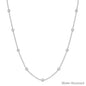 Water Resistant 5MM Silver Beaded and Chain 16"-18" Necklace