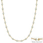 Water Resistant 5MM Pearl Beaded with Gold Bars 18" Necklace