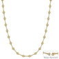 Water Resistant 5MM Gold Beaded with Gold Bars 18" Necklace