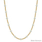 Water Resistant 3MM Gold Bead with 6MM Pearl Beaded 16"-18" Necklace