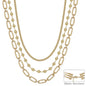 Gold Triple Layered 16"-18" Necklace