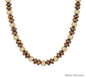 Brown Acrylic and Gold Beaded 16"-18" Necklace