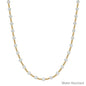 Water Resistant Gold and White Crystal Beaded 16"-18" Necklace