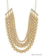 Water resistant Gold 4 Layer 5,8,10,12mm Beaded 16"-18" Necklace