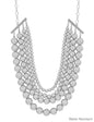 Water resistant Silver 4 Layer 5,8,10,12mm Beaded 16"-18" Necklace