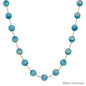 Gold Chain with 10MM Turquoise "Candy" Beaded 17" Necklace