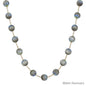 Gold Chain with 10MM Dark Grey "Candy" Beaded 17" Necklace