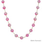 Gold Chain with 10MM Fuchsia "Candy" Beaded 17" Necklace
