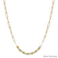 Gold and Silver Thin Chain with Beaded Accents 16"-18" Necklace