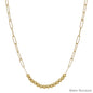 Gold Thin Chain with Beaded Accents 16"-18" Necklace