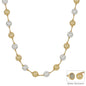 Water Resistant 4MM Gold and Silver Beaded with Gold Chain, Magnetic Closure 18" Necklace