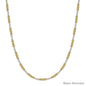 Water Resistant Gold and Silver 3mm and 4mm Beaded 16"-18" Necklace