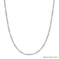 Water Resistant Silver 3mm and 4mm Beaded 16"-18" Necklace
