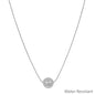 Water Resistant Silver Chain with 12MM Ball Charm 16"-18" Necklace