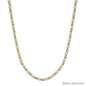 Gold Textured Oval with Pearl Beaded 16"-18" Necklace