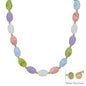 Multi Oval Acrylic Beaded 17" Necklace