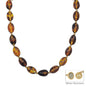 Tortious  Oval Acrylic Beaded 17" Necklace