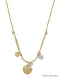 Cream and Natural Thread with Sealife Charms 16"-18" Necklace