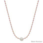 Pink and Cream Wrapped Thread with Freshwater Pearl 16"-18" Necklace