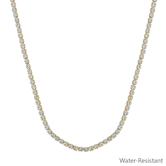 Clear Crystal Tennis Chain 16"-18" Necklace