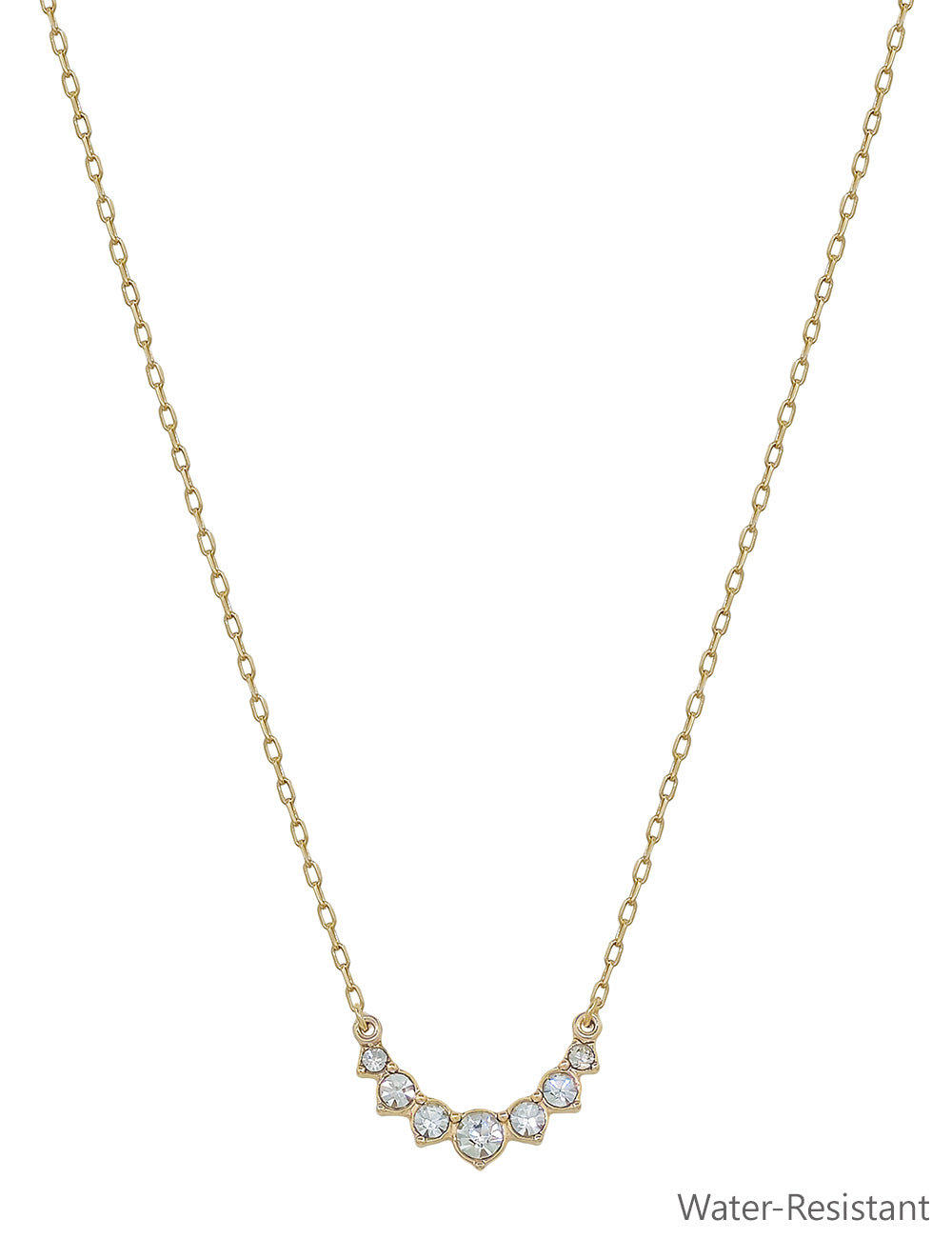 Gold Chain with Wing Shape Crystals 16"-18" Necklace