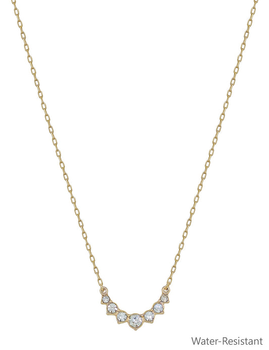 Gold Chain with Wing Shape Crystals 16"-18" Necklace