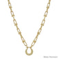 Water Resistant Gold Chunky Chain with Gold Pendant 16"-18" Necklace