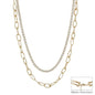Gold Rhinestone and Gold Chain 16"-18" Necklace