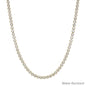 Water Resistant Gold with 4MM Rounded Tennis Necklace 16"-18" Necklace