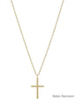 Water Resistant Thin Gold Cross 16"-18" Necklace