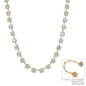 Water Resistant Clear Crystal 8MM Stone Magnetic Closure 17" Necklace