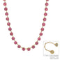 Water Resistant Rose Crystal 8MM Stone Magnetic Closure 17" Necklace
