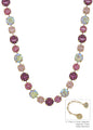 Water Resistant Pink Crystal 10&12MM Stone Magnetic Closure 17" Necklace