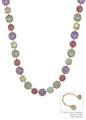 Water Resistant Light Multi Crystal 10&12MM Stone Magnetic Closure 17" Necklace