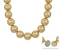 Water Resistant 25MM Worn Gold Beaded 18" Necklace with Magnetic Closure