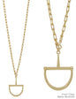 Water Resistant Gold Thick Chain  34" Necklace with Horsebit