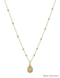 Water Resistant Gold 2MM Beaded with Thin Chain 16"-18" Necklace