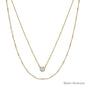 Water Resistant Triple Layered Thine Chain with Rhinestone 16"-18" Necklace