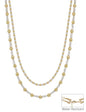 Water Resistant Double Layered Gold and Silver Beaded Multiway 16"-18" Necklace
